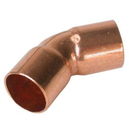 45° Angle 1/2" Copper Solder to Solder Elbow