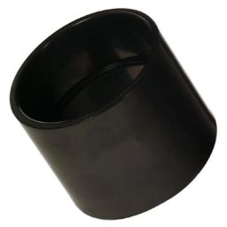 ABS DWV coupling, 3" socket, black.