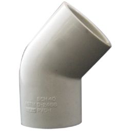 PVC SCH40 socket x socket 45DG elbow. 3/4"