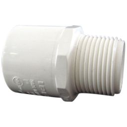 PVC SCH40 socket x male thread adapter. 1"