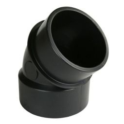 ABS 45° elbow, 3" spigot x socket