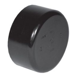 Bouchon permanent en ABS DWV, 4", femelle, noir