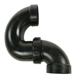 ABS DWV P-trap, 2" socket, with union, without plug