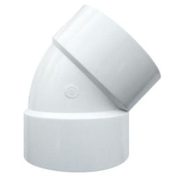 PVC 45° Elbow, 3". Socket