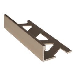 Aluminum Tile Edge for Ceramic - 5/16"x8' - Titanium