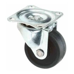Caster Swivel 1-9/16" Rubber Black