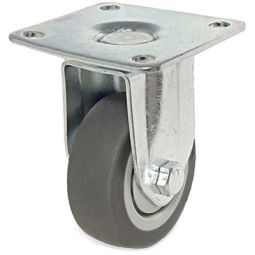 Roulette rigide 2" caoutchouc thermoplastique gris