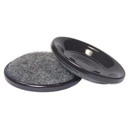 Cup Round 1-9/16" Carpet Grey (4)