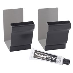 Ensemble de gouttières, 2 joints en aluminium de type K, noir, scellant 1oz