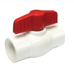 PVC straight ball valve, 1" Treaded ends SCH40