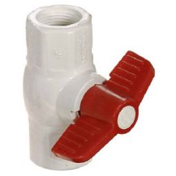 PVC straight ball valve, 1 1/2 in. Treaded ends SCH40