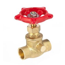 Robinet d'arrêt droit, braser, 1/2", laiton