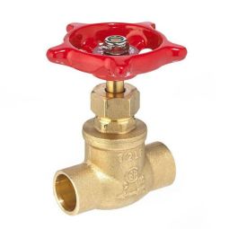 Robinet d'arrêt droit, 1/2", laiton