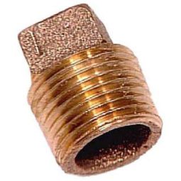 Bouchon, laiton sans plomb, tête carrée, 3/4", MIP