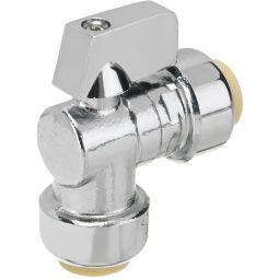 Angle Mini Ball Valve - Push-Fit - 1/2" X 1/2"