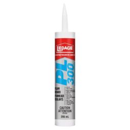 Adhésif PL LePage 300 pour panneaux isolants, 295 ml