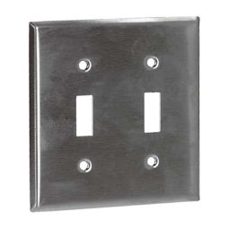 Stainless Steel Double Toggle Switch Plate
