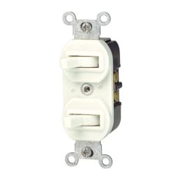 White Double Toggle Switch