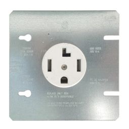 Dryer Receptacle - 30A - 125/250V - 3-Pole - White