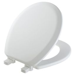 Cameron Round Enameled Wood Toilet Seat - White - 14.38" x 15.44"