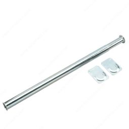 Adjustable Closet Rod with Separated Ends - Zinc 48" to 72"