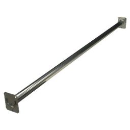Adjustable Closet Rod with Separated Ends - Zinc - 72"-96"