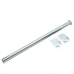 Tringle réglable avec embouts séparés, zinc, 96"-120"