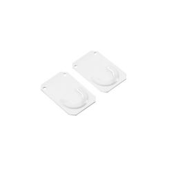 Appui de bout pour tringle de garde-robe, 1", 2/pqt, blanc