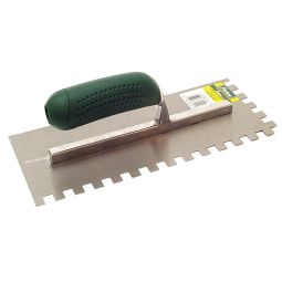 Trowel adhesif 9" x 4.5" with square tooth 1/2 x 1/2" x 1/2"