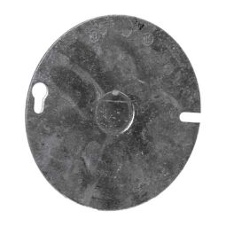 Couvercle de boîte rond, acier galvanisé, 4"