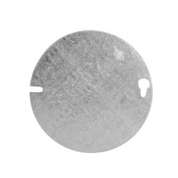 Couvercle de boîte rond, acier galvanisé, 4"