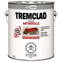 Tremclad Oil Based Rust Paint - Gloss - Grey - 3.78 l