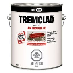 Peinture antirouille à base d'huile Tremclad, fini mat, noir, 3,78 l