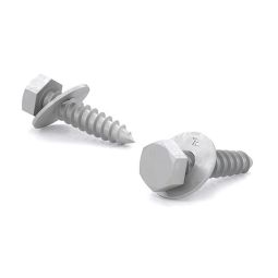 Hex Bolt with Washer, Lag Point - Galvanized Steel - 5/16"x5" (2)