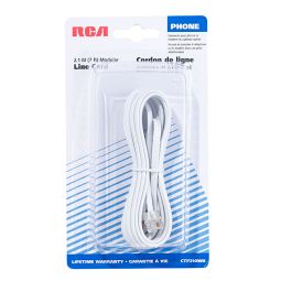 Cordon de ligne modulaire avec raccords, 7', blanc
