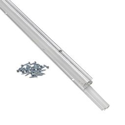 2X 82'' + 36'' Top & Sides Door Seal Aluminum & Vinyl Kit Grey