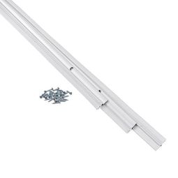 Contour de porte en aluminium avec insertion en vinyle 2x 82'' + 36'' blanc