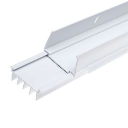 Bas de porte en u en vinyle avec ailettes en caoutchouc 36'' blanc