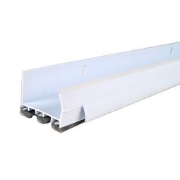 Bas de porte en u en vinyle avec ailettes en fibres 36'' blanc