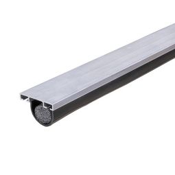 Bas de porte garage en aluminium, vinyle & boudin mousse 1-5/8'' x 9' argent