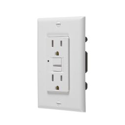 Receptacle Double GFCI Tamper Deco. White