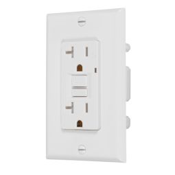 White Receptacle GFCI Deco. Tamper