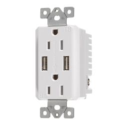 Charger USB 15AM-125V White