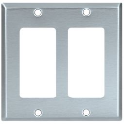 Plaque murale double décorative, standard, acier inoxydable