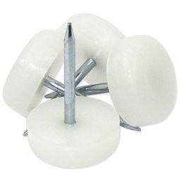 Glide Nail-On 3/4" Polypropylene White (4)