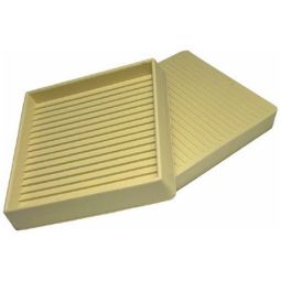 Cup Square 3" Rubber Almond (2)