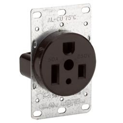 Home appliance receptacle. 50 A. 250 V. 2-pole, 3-wire grounding