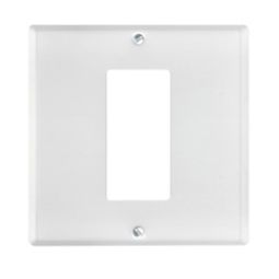 Plaque murale standard en acier inoxydable blanc.
