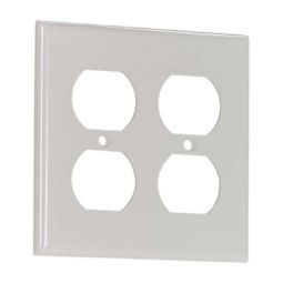 Plaque pour prise Duplex - Blanc