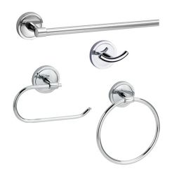 Ensemble de salle de bain 4 pièces Yates - Chrome poli